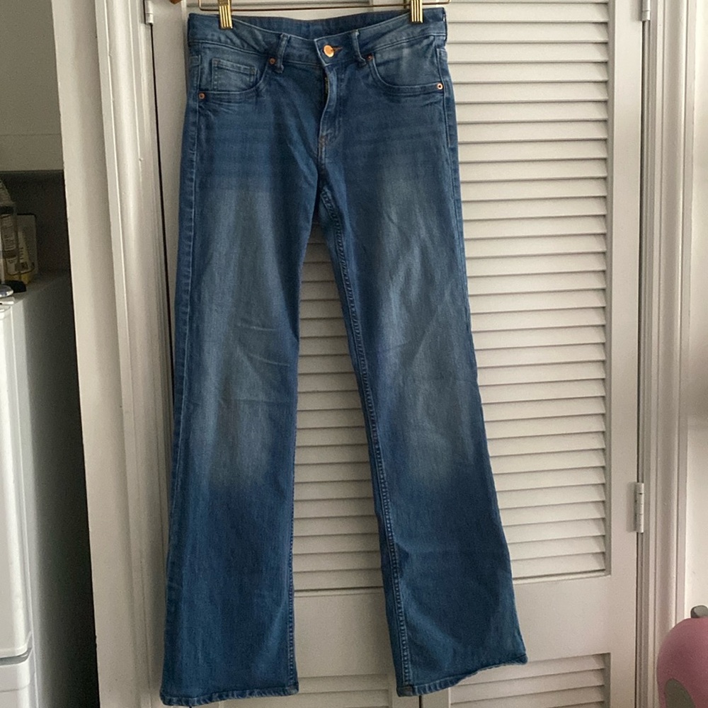 H&M bootcut low waist jeans, sz 8